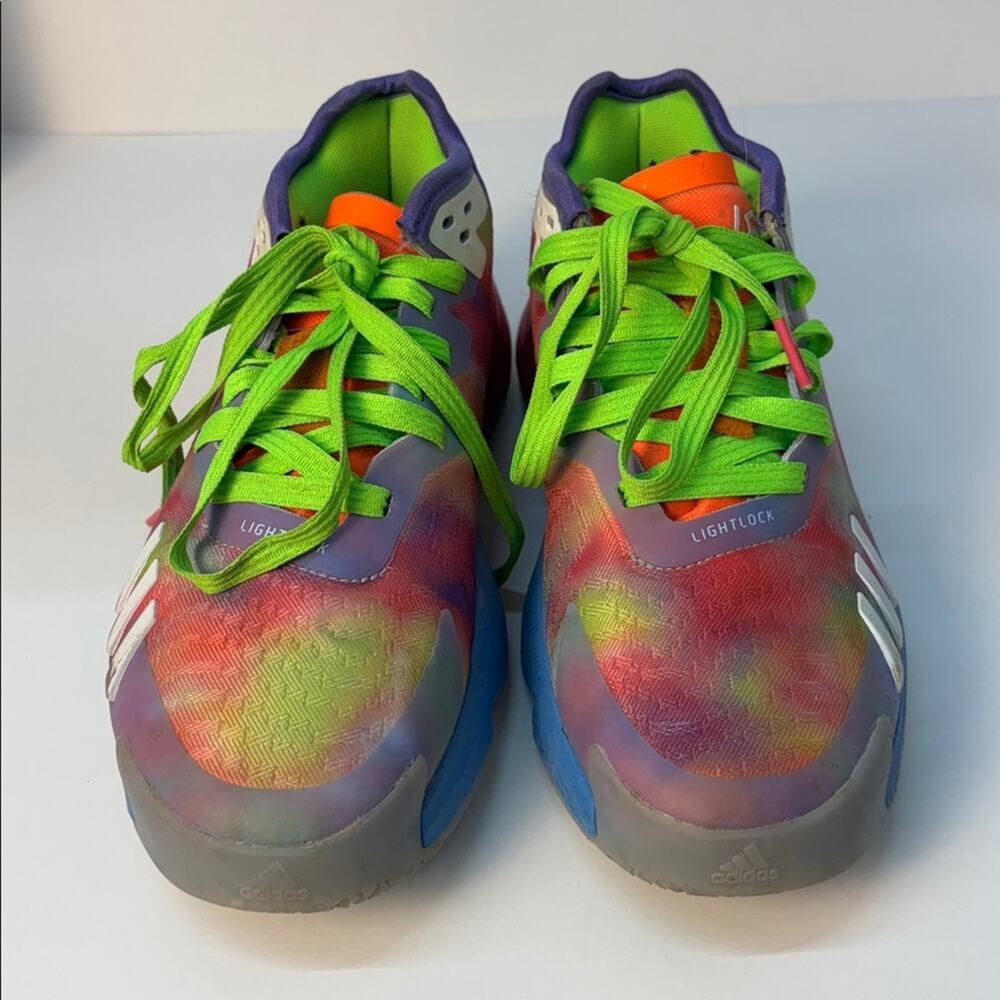 Adidas D.O.N. Issue 4 SM Rainbow Tie Dye Lightlock Basketball Shoes 6M / 7.5 W